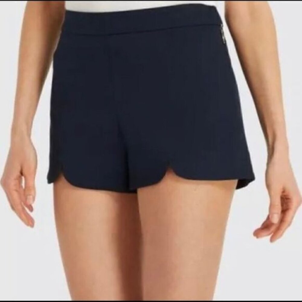 Draper James Scallop Navy Shorts Size 12 NWT